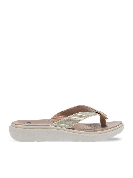 Damenplattformen Beige