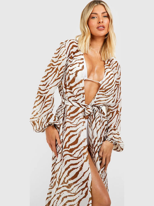 Set Bikini Triunghi & Brazilia Animal Print White
