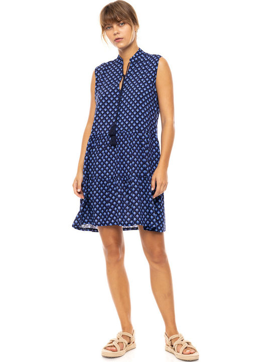 Pink Label Γυναικείο Φόρεμα Παραλίας Blue Azure