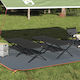 vidaXL Strandliegen Schwarz Faltbar 80x210x46cm. 2Stück