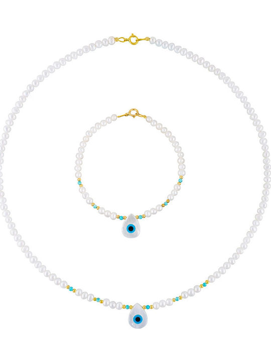 Margaritari Set with Necklace , Bracelet & Pend...