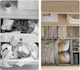 Fabric Storage Case for Underwear / Socks in Gray Color 6pcs