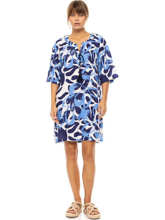 Pink Label Damen Kleid Strand Blau