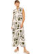 Pink Label Damen Maxi Kleid Strand Jade