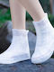 Condensed Waterproof Silicone Shoe Cover Wear-Resistant Size M 34-36 White