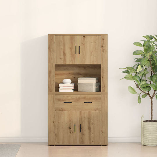 Ντουλάπα Γραφείου Ξύλινη Δρυς 80x33x150cm