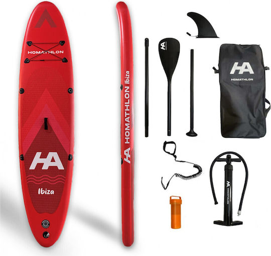 Homathlon Ibiza Inflatable SUP Board with Length 3.15m Red