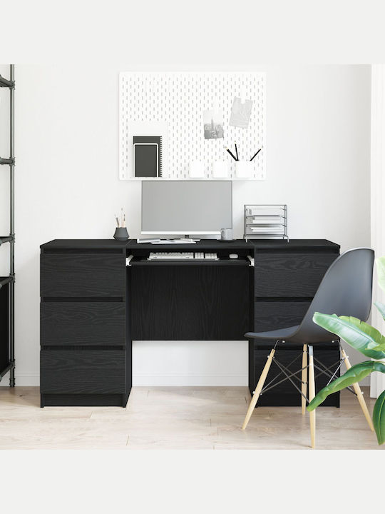 Schreibtisch aus Massivholz Black Oak 140x50x76cm