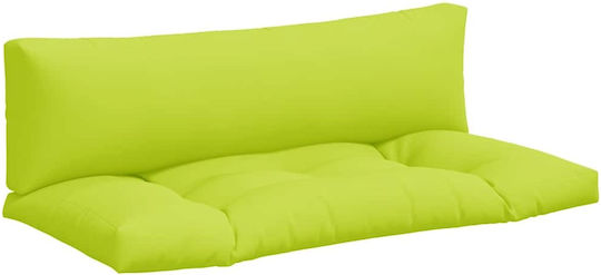 vidaXL Open Green Pallet Sofa Cushion with Backrest 2 pcs