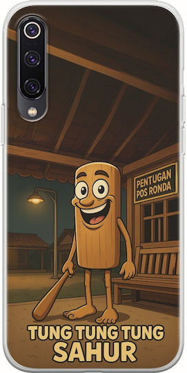 Brainrot Tung Tung Tung Sahur Xiaomi Mi 9 Flexible TPU Transparent Silicone