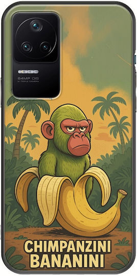 Brainrot Chimpanzini Bananini Xiaomi Poco F4 5g Черен TPU Черен Силикон