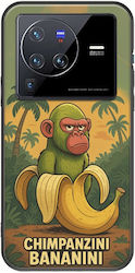 Brainrot Chimpanzini Bananini Vivo X80 Pro Schwarzes TPU Schwarzes Silikon