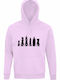 Hoodie Unisex Organic " Dark Knight Batman Chess " Creamy Pink