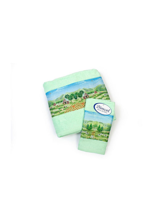 Dimcol Set de prosoape pentru copii 2pcs Mint De greutate 400gr/m²