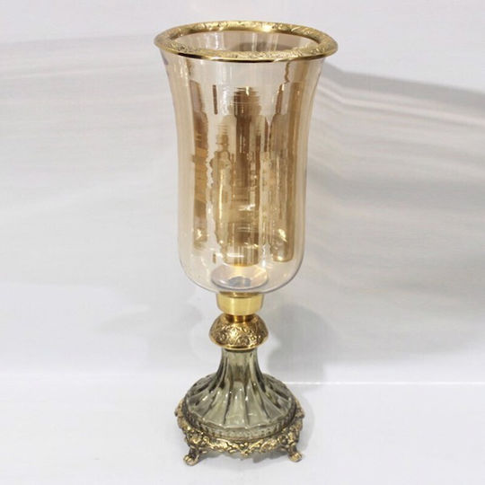 Eurolamp Βάζο Γυάλινο Χρυσό Φ17xΥ38cm