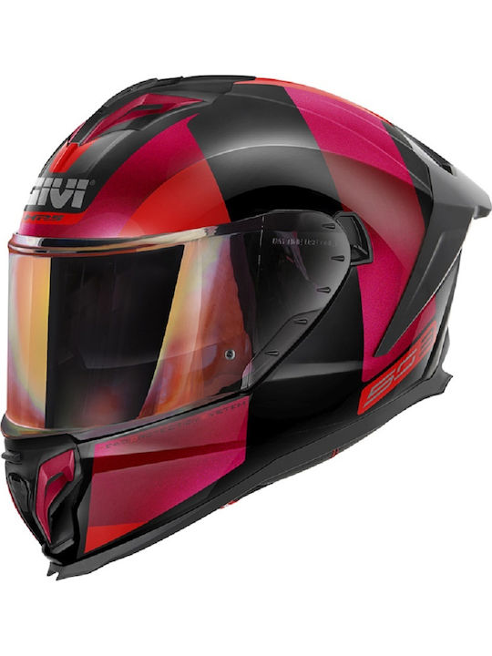 Givi H50.3 Vision Black/Bordeaux/Red Κράνος Μηχανής Full Face ECE 22.06 1500gr με Pinlock και Sunvisor