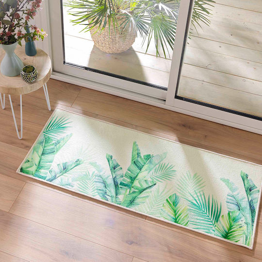L-c Native Αντιολισθητικό Χαλί Ορθογώνιο Εκρού 50x120cm