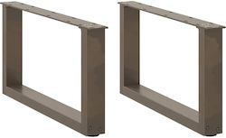 vidaXL Metallic Furniture Leg 2 Pieces Suitable...