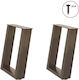vidaXL Metallic Furniture Leg 2 Pieces Suitable...