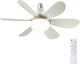 Rixme Deckenventilator 52cm mit Leuchte Weiß