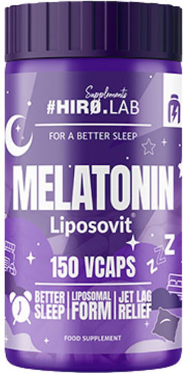 Hiro.Lab Melatonin 1mg Nahrungsergänzungsmittel für das Schlafen 150 Kapseln