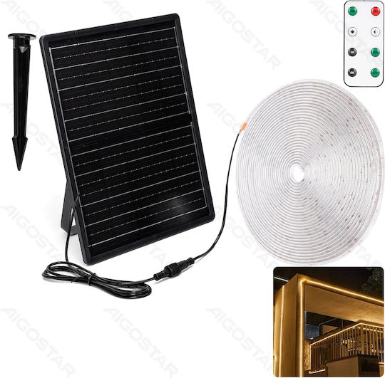 Led Strip Solar Light Warm White 2700K with Remote Control