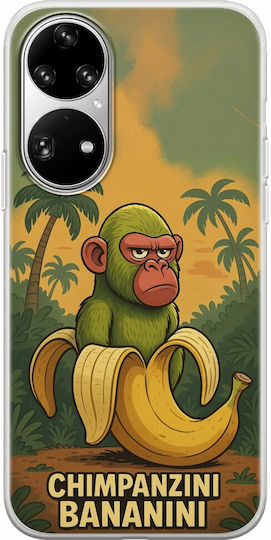 Carcasă flexibilă TPU transparentă Brainrot Chimpanzini Bananini pentru Huawei P50 Pro