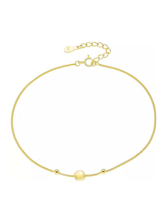 Oxzen Gold Plated Silver Chain Anklet