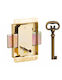 Furniture Lock 50mm Brass 1 Key Thirard 00100251