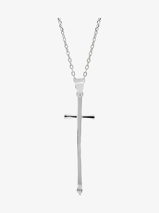 Damen Kreuz aus Silber mit Kette