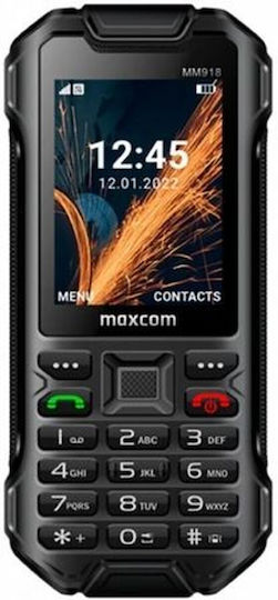 MaxCom Strong MM918 L Dual SIM Resistant Mobile with Buttons Black