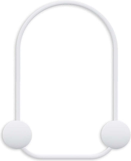 Wallity Wall Hanger Metal 2 Hooks White 25x33x7cm