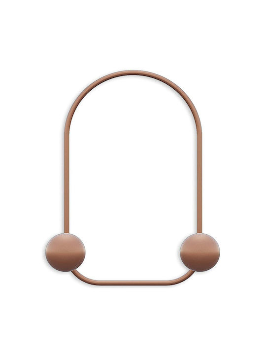 Wallity Wall Hanger Metal 2 Hooks Orange 25x33x7cm