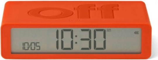 Lexon Flip Tisch-Digitaluhr mit Wecker Orange