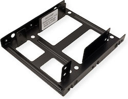 Adapter Mounting Bracket Roline 16.01.3008 From 2x 2.5" To 3.5" Ssd Hdd Metal Black Adapter Mounting Bracket Roline 16.01.3008 From 2x 2.5" To 3.5" Ssd Hdd Metal Black