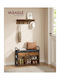 Fabric Shoe Organizer Brown 80.6x30x62.5cm