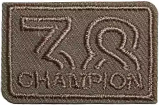 Θερμοκολλητική Στάμπα Μοτίφ Chanpion 38 Μπεζ 3cm X 2.2cm 1τεμ