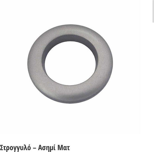 Round Plastic Curtain Rings 1 Piece Φ Matte Silver 35mm