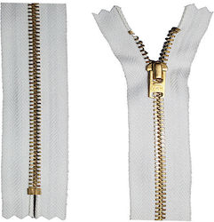 Closed Metal Zipper 3mm 14cm Ecru