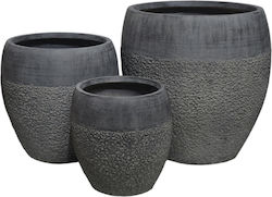 HomeMarkt Комплект 3 Саксии Dark Cement HomeMarkt Комплект 3 Саксии Dark Cement