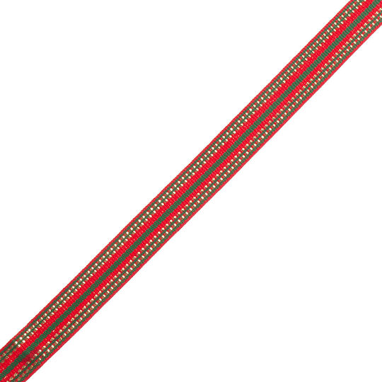 Κορδέλα Ριγε Κοκκινο Πρασινο Χρυσο Lurex 1.5cm Μέτρο