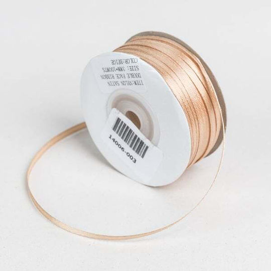 Doppelseitiges Satinband 3mmx100m Beige