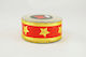 Loneta-Band Foliensternen Rot-Gold 5 cm x 9 m Gold