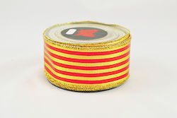 Loneta Ribbon Foil Stripes Gold-Red 5.5 Cm X 9 ...