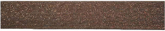 Single-Sided Decorative Ribbon 20mm Width Beige Red Glitter Price Per Meter