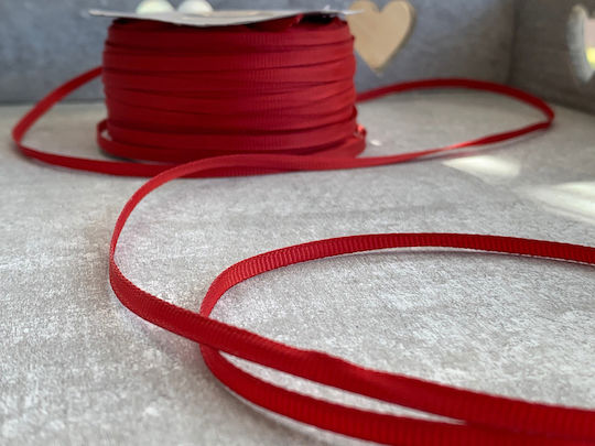 Червена гросгрейн лента 3мм X 100м A167red
