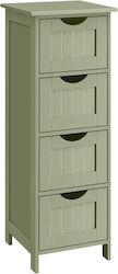Vasagle Cabinet de baie L30xA30xÎ82cm Verde