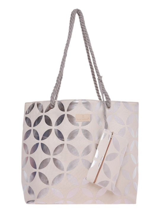 Bag to Bag Plastic Beach Bag Silver Bag to Bag Plastic Beach Bag Silver