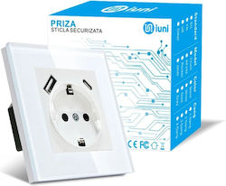 Priză Electrică Simplă Cu 2 Porturi USB