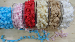 Pom Pom Trim 25mm 9m 376 Sky Blue